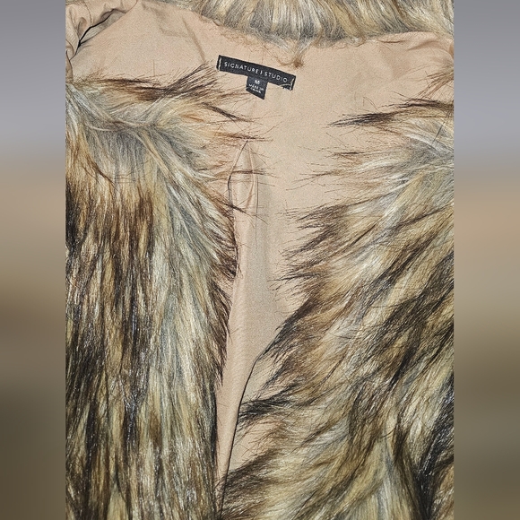 Signature Studio Faux Fur Vest M - Picture 2 of 5
